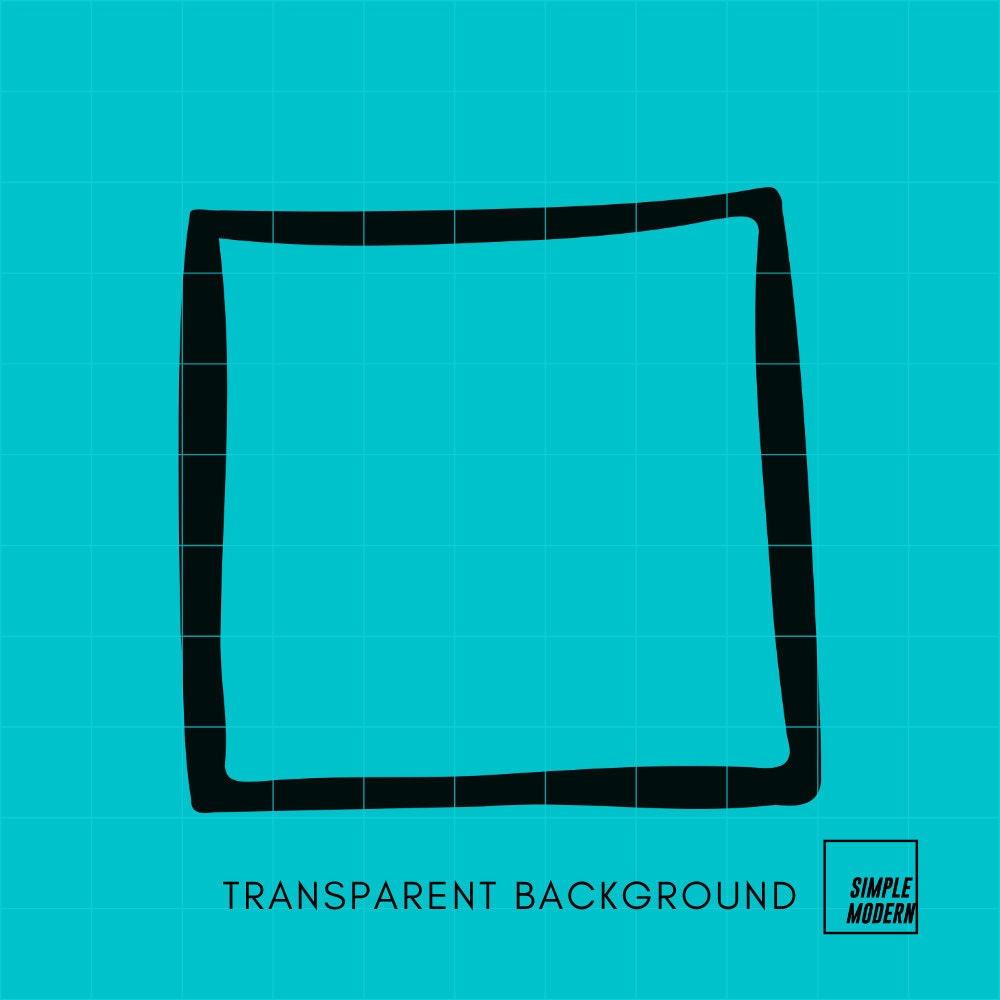 Hand Drawn Simple Square SVG, Geometric Shape Drawing Outline, Instant ...