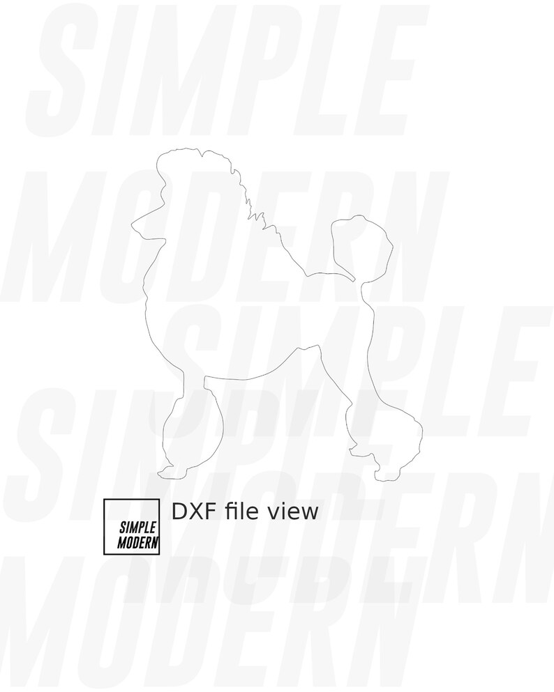 Download Poodle SVG Files Dog Silhouette png dxf eps Vector Files | Etsy