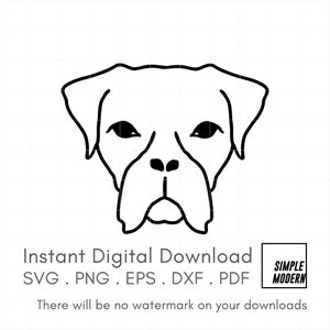 Hunde Gesicht SVG-Dateien, einfache Umriss französische Bulldogge Zeichnung Vektor-Datei zum Schneiden und Drucken, einfachen Sofort-Download svg png pdf dxf eps