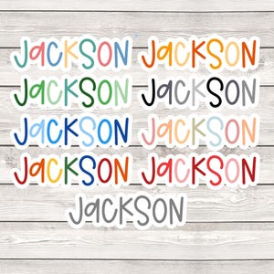 Personalized custom boys name water resistant label for daycare, school, etc.