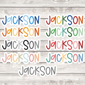 Personalized custom boys name water resistant label for daycare, school, etc.