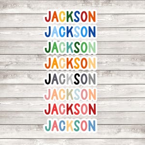 Boys personalized custom name water resistant label for daycare, school, etc.