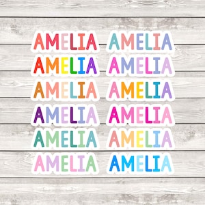 Personalized custom name sticker for girls, custom name label for water bottle, daycare, school, girls gift