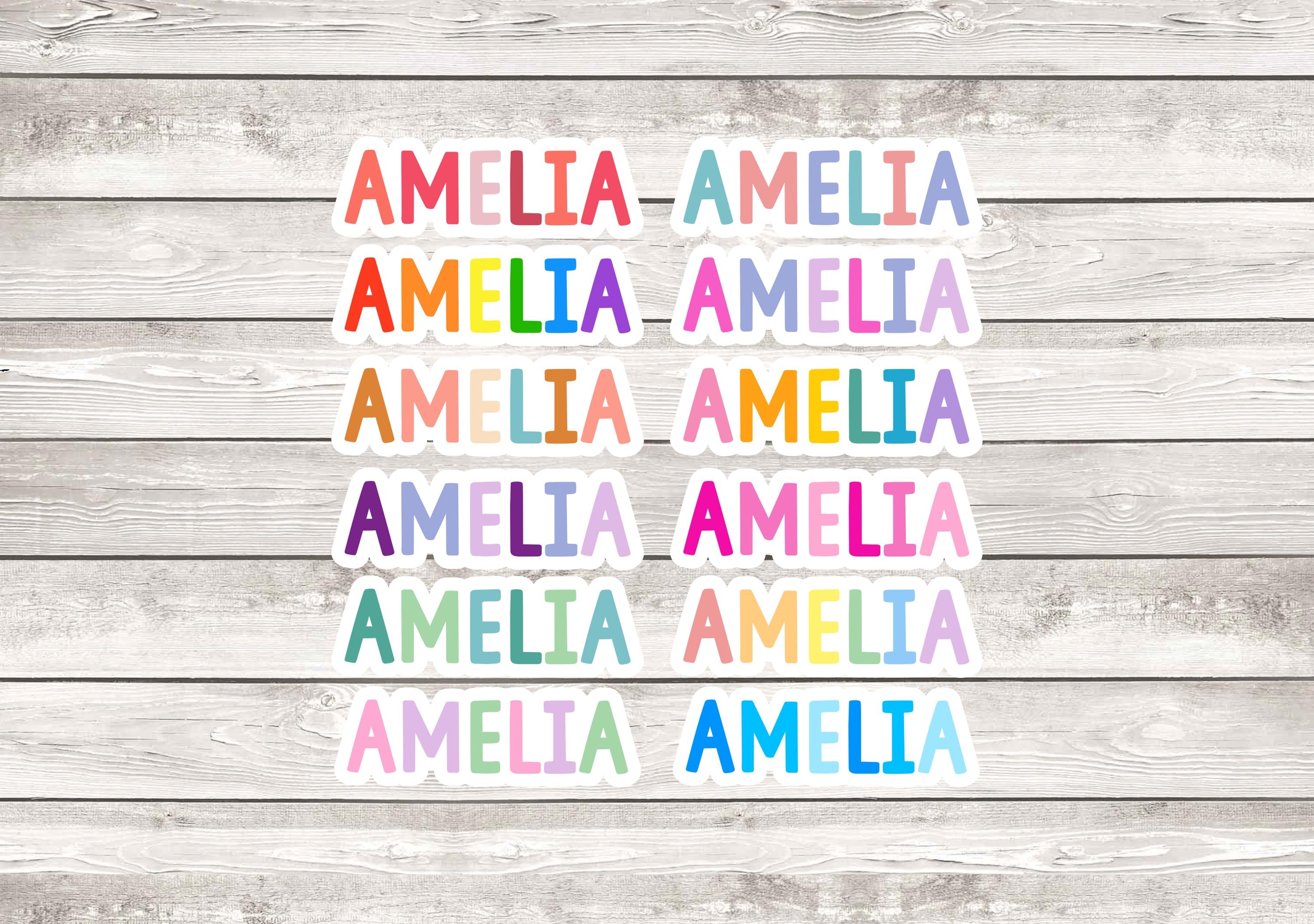Personalized custom name sticker for girls, custom name label for water bottle, daycare, school, girls gift