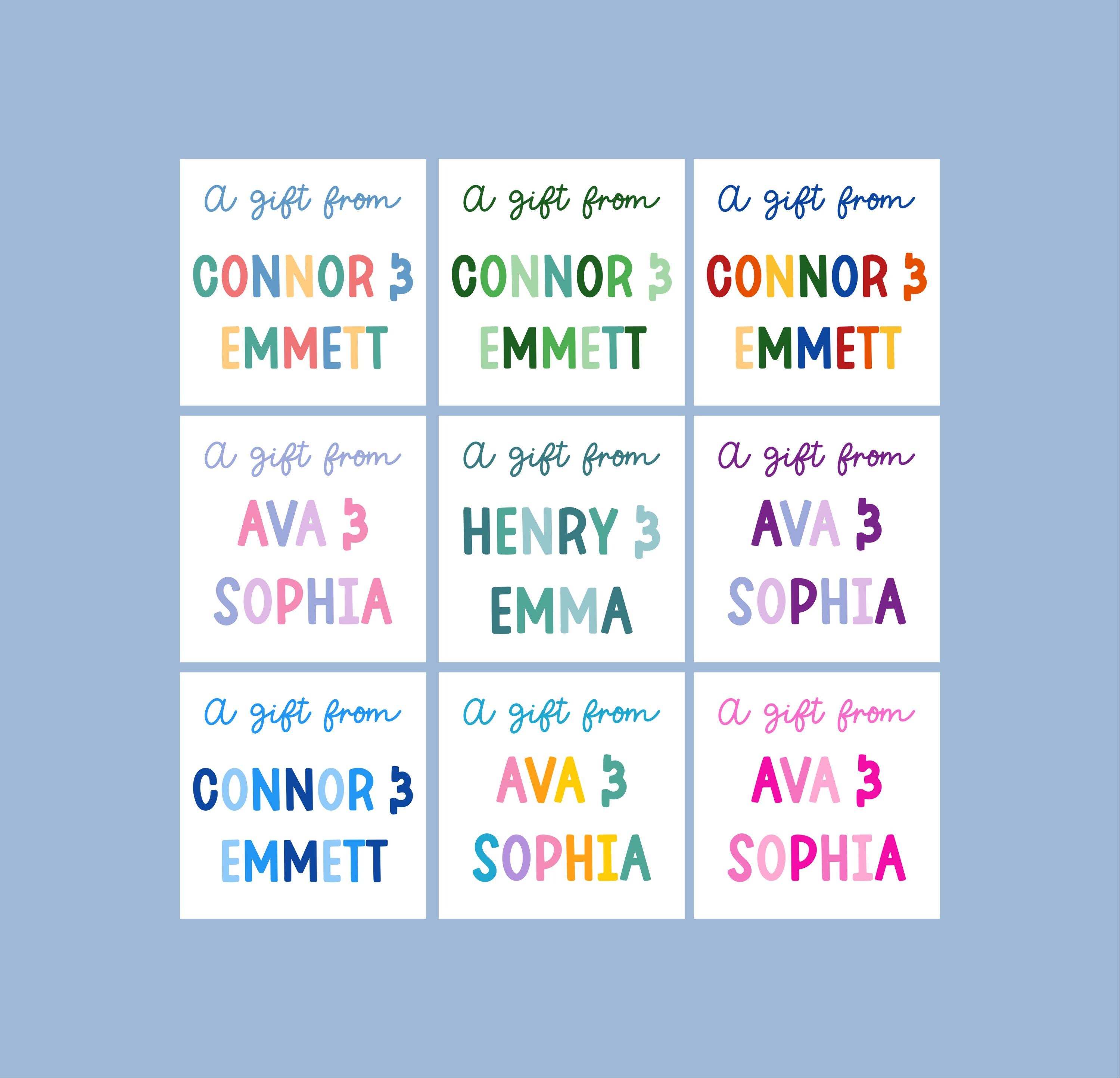 Birthday Gift Stickers