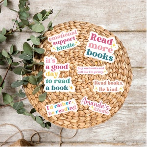 Pack of reading stickers, Bookish Decal, Bookish Stickers, water bottle sticker, phone sticker, Kindle Sticker, e-reader.