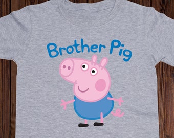 Brother Pig Shirt Etsy - roblox peppa pig shirt