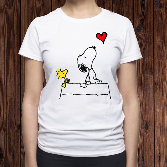 Peanuts Snoopy Woodstock Comics Cartoon Cute Mens Womens Kids Unisex Tee T-Shirt