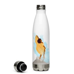 Make waves stainless steel water bottle, goddess water bottle