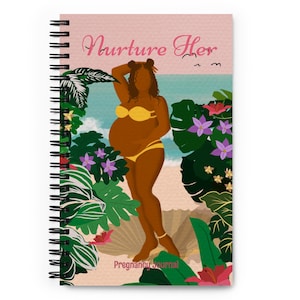Nurture Her – Pregnancy Journal for Moms | Tropical Maternity Keepsake Book | First-Time Mom Gift | Baby Bump Tracker | Baby Shower Gift
