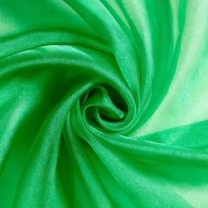 60" GREEN ORGANZA FABRIC, olive green organza, lime green organza, hunter green organza, sea foam green organza