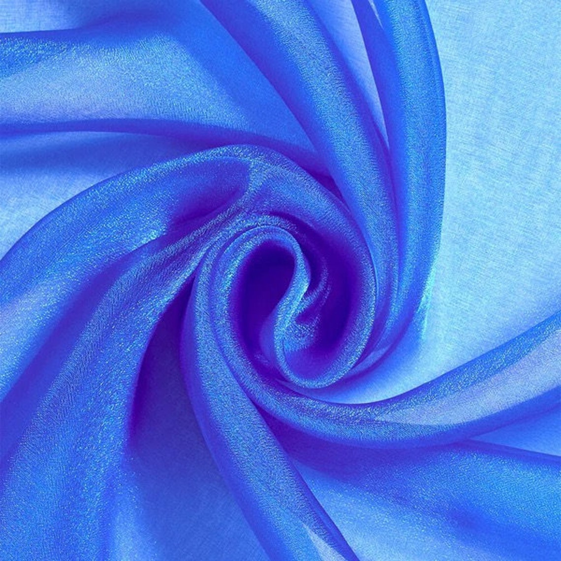 60 OCEAN BLUE ORGANZA Fabric Blue Crystal Organza Blue - Etsy