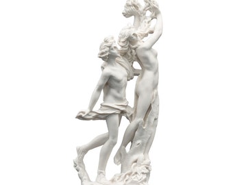 Handmade Alabaster Apollo Daphne Statue 10.63 in