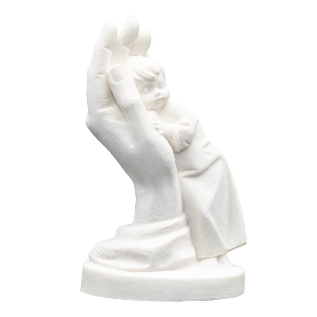 Handmade Alabaster Baby Boy Statue on a Hand 4.7 In - Etsy