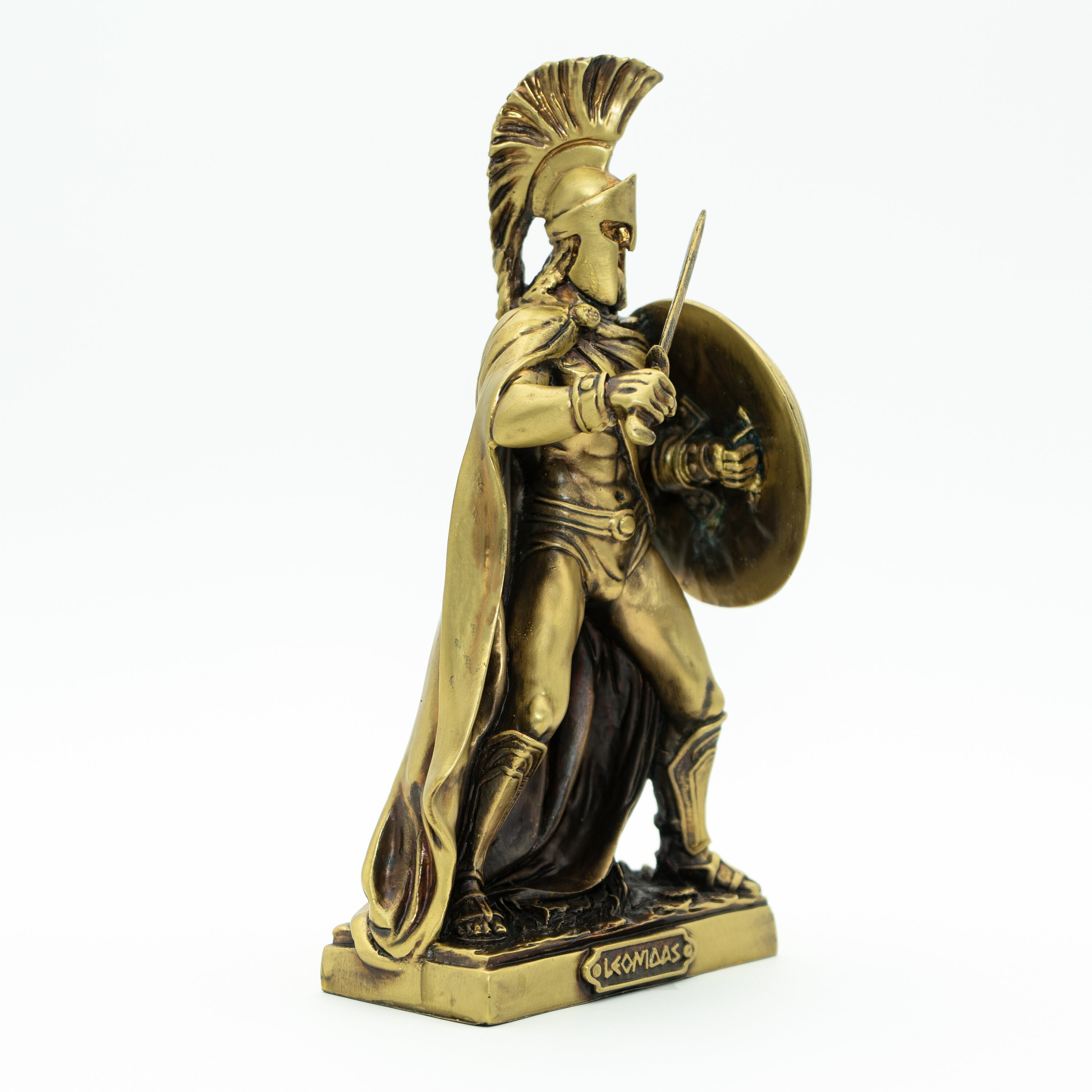 Handmade Bronze Plated Leonidas Statue 8 In - Etsy