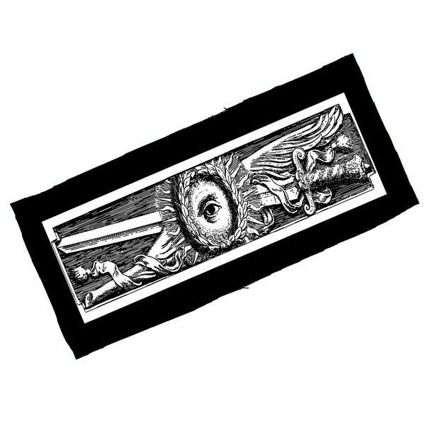 The White Feather/Medieval Patch/ Sword Patch/ Goth Patch/Occult Patch/ Long Sew on Patch