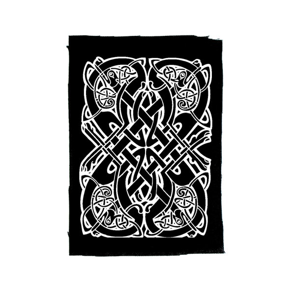 Dogs of War/ Multiple Sizes/ Anglo Saxon Art/ Viking Patch/ Large Sew on Patch/ Back Patch/ Occultism