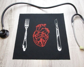 Bon Appetit/ Multiple Sizes/ Goth Patch/ Large Sew on Patch/ Back Patch/ Occult Patch