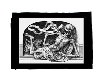 Death Resides/ Multiple Sizes/ Goth Patch/ Occult Patch/ Large Sew on Patch/ Back Patch/ Occultism