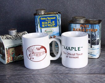 Vintage Vermont Maple Sugar Coffee Mug, 11 oz. Retro, 80's