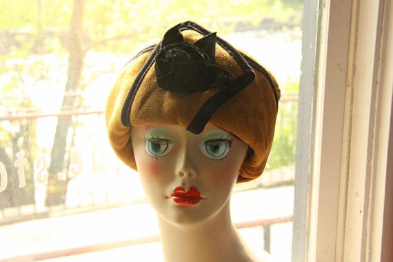 Sheepskin Hat by Susan Bradford - Mustard Slouch, Sailor  display picture 1