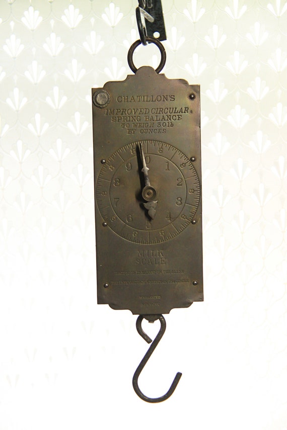 Vintage Chatillon's Improved Circular Spring Balance Milk Vintage Chatillon's Improved Circular Spring Balance Milk
