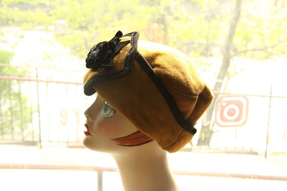 Sheepskin Hat by Susan Bradford - Mustard Slouch,… - image 3