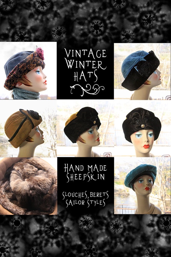 Sheepskin Hat by Susan Bradford - Mustard Slouch,… - image 5