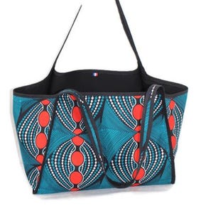 Large tote bag, oversized tote bag in wax fabric, trendy African bag