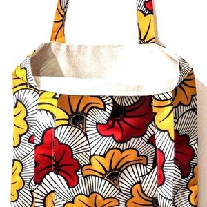 Bolso tote encerado, flores de boda, forro de algodón y lino