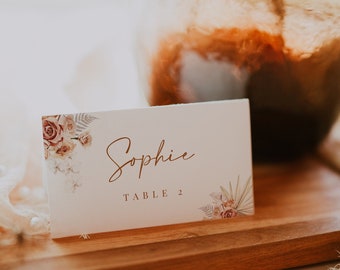 Guest Names and Table numbers included on Printable Customized Blue Orchid Wedding Escort Cards Escort Cards Seating Cards Printable