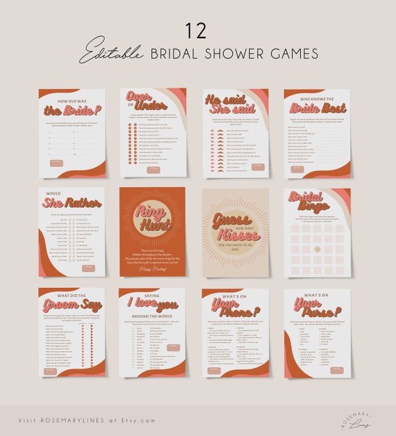 retro bridal shower