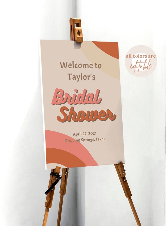 retro bridal shower