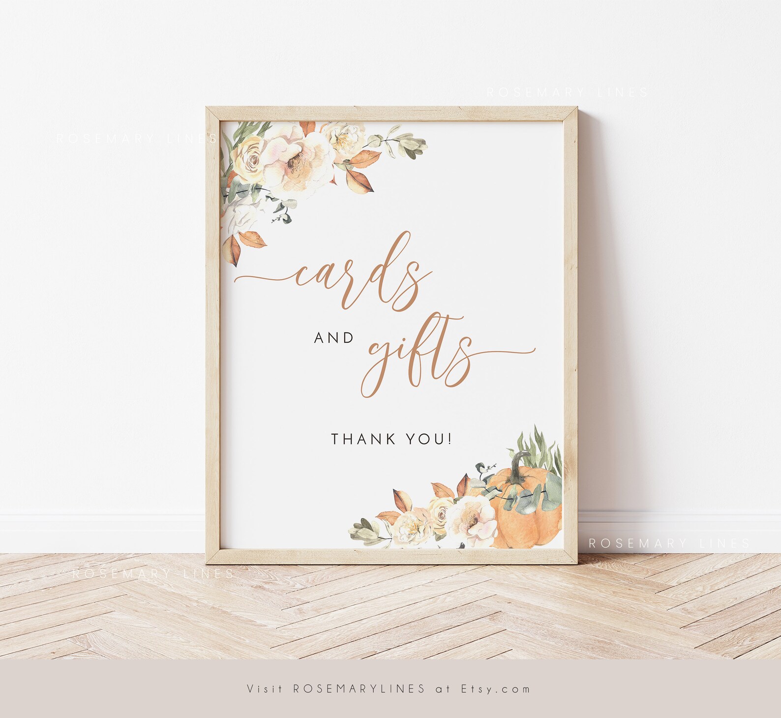 Pumpkin Cards and Gifts Sign Template Fall Wedding Gifts - Etsy