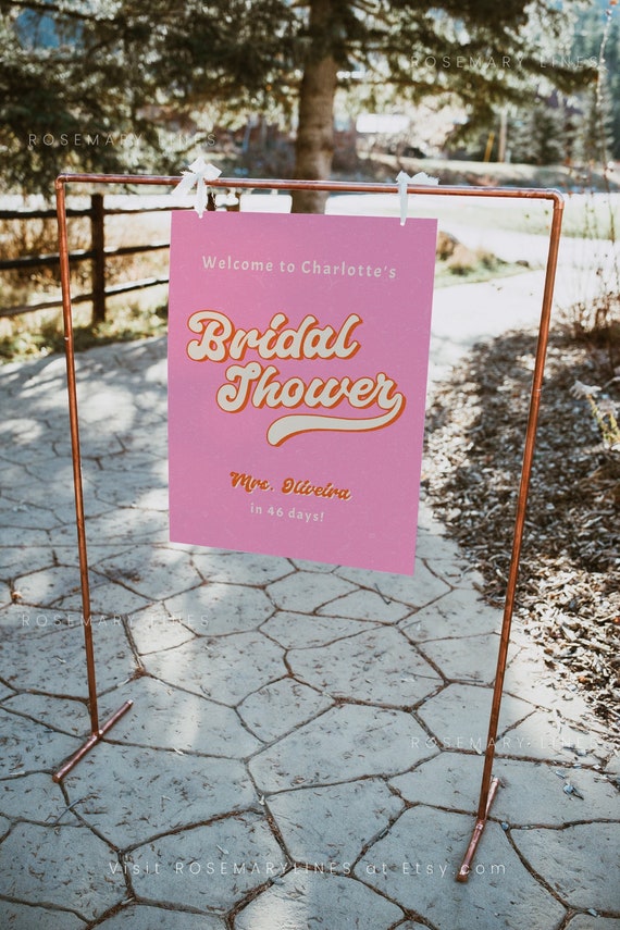 retro bridal shower