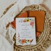 Summer bright floral bridal shower invitation template, colorful bridal brunch invites in spring vibrant orange yellow blush pink #093 