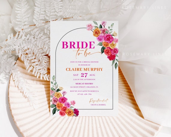 Bridal shower sale invitation template
