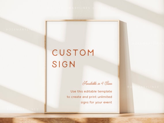Earthy Boho Custom Sign Template Terracotta Custom Signs - Etsy Australia
