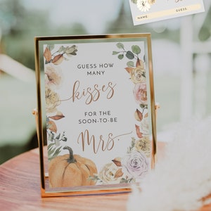 Fall bridal shower games bundle - pumpkin shower games - printable games template - neutral boho autumn rustic bridal party games #120 imagen 6