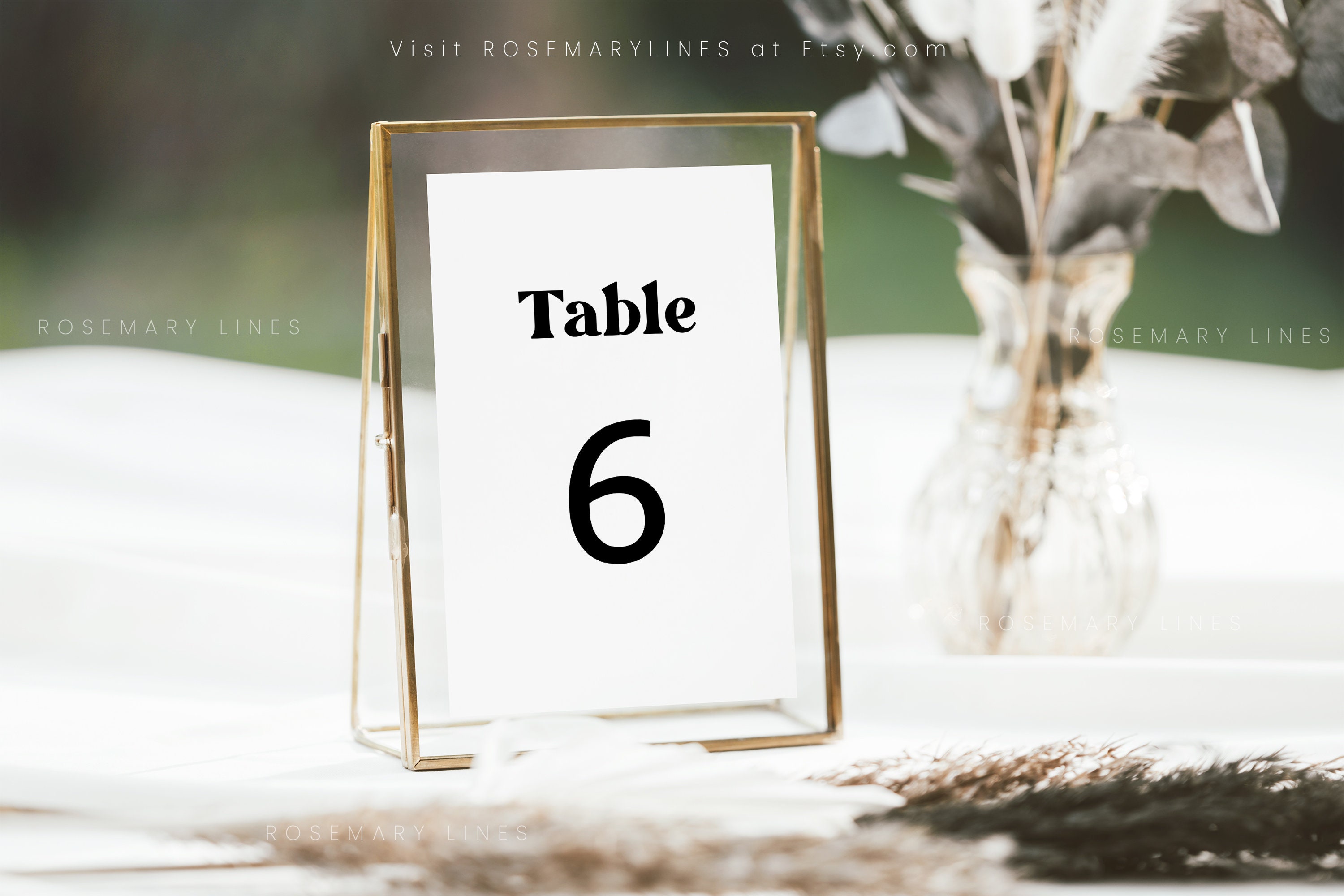 Modern Retro Table Number Template Boho 70's Wedding Etsy