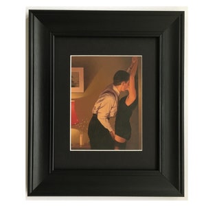 Erotic Game On by Jack Vettriano Framed Art Print Picture 33cm x 28cm BLACK EDITION image 1