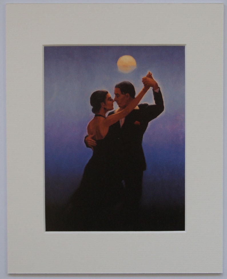 Tango Dancers by Jack Vettriano Mounted 10 x 8 Etsy