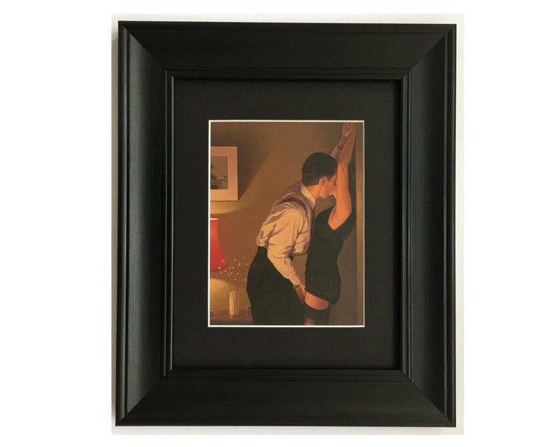 Erotic Game On by Jack Vettriano Framed Art Print Picture 33cm x 28cm BLACK EDITION image 1