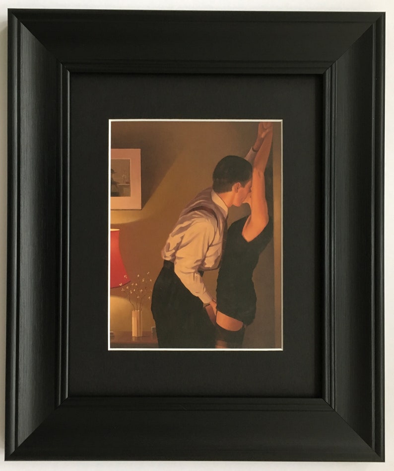 Erotic Game On by Jack Vettriano Framed Art Print Picture 33cm x 28cm BLACK EDITION image 2