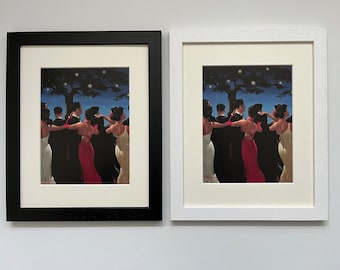 Waltzers by Jack Vettriano - Framed Art Print Picture - Thin Black or White Frame (27cm x 23cm)