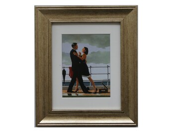 Anniversary Waltz by Jack Vettriano - Framed Art Print Picture (33cm x 28cm) Gold Frame