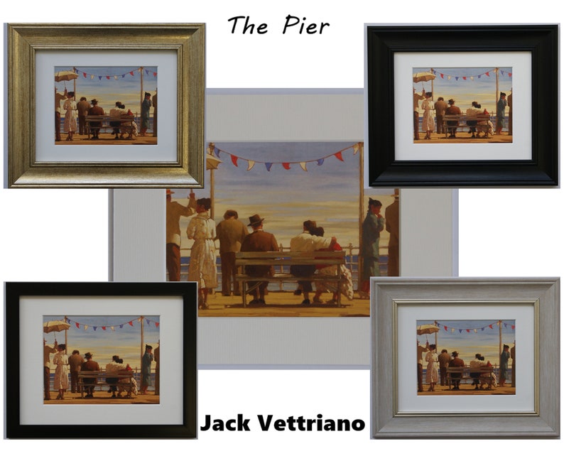 The Pier by Jack Vettriano Mounted 10 x 8 or Etsy