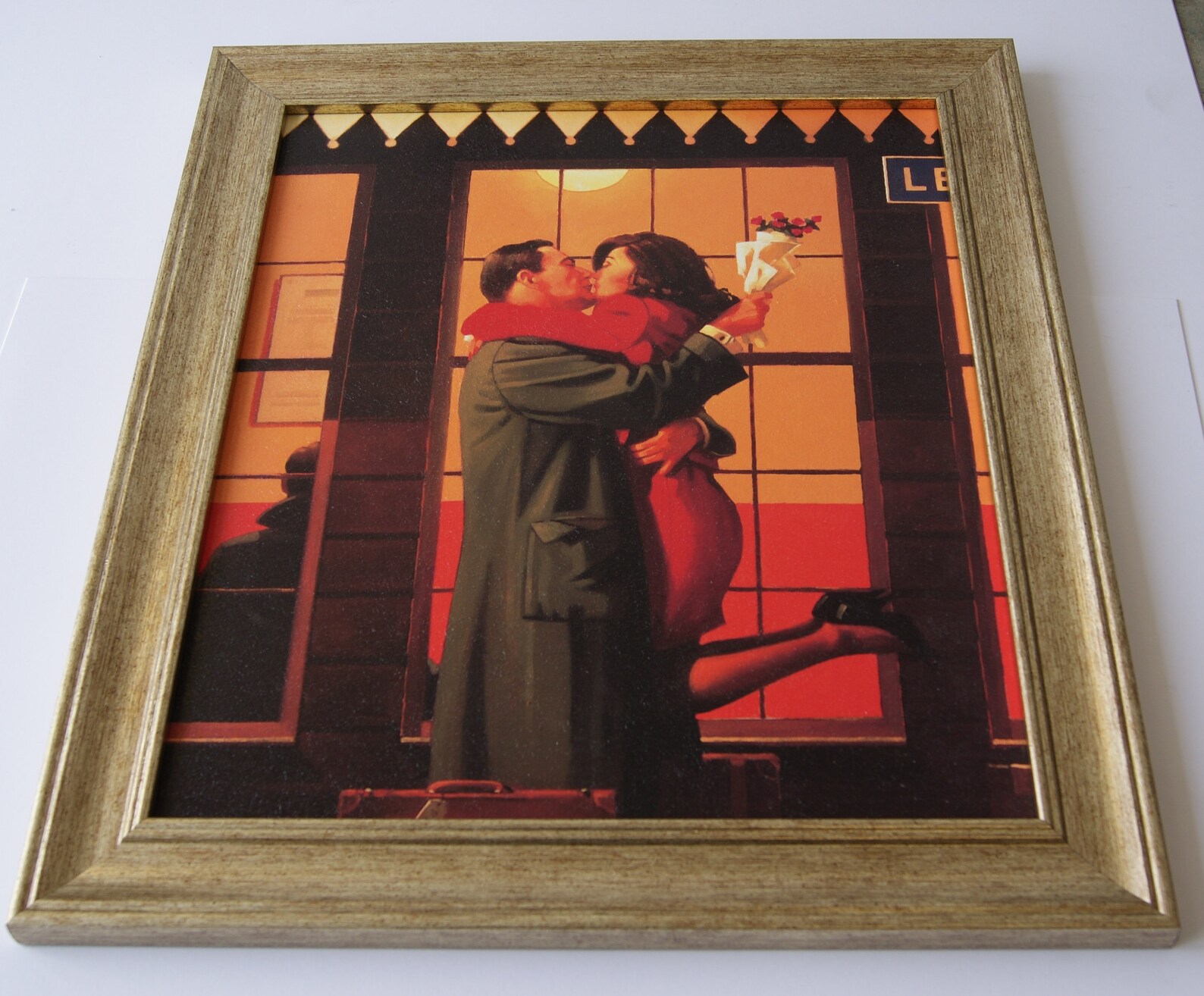 Jack Vettriano Back Where You Belong Framed Canvas Effect