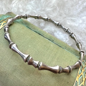 Vintage Bamboo Silver Bangle - Etsy