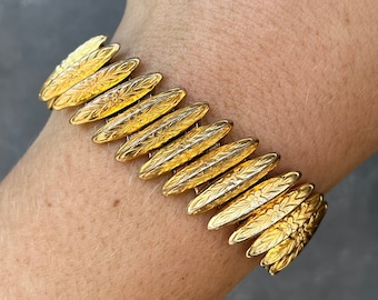 Vintage Carmen Gold Fill Stretch Link Bracelet